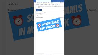 How To Schedule Email In Microsoft Outlook #microsoftoutlook