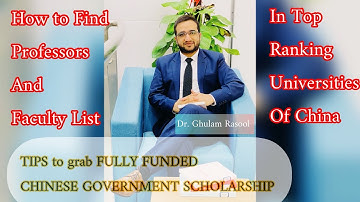 How to Find Potential Supervisor in China (CSC)