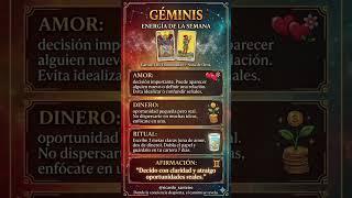 HORÓSCOPO SEMANAL PARA GÉMINIS PARA LECTURAS DE TAROT PERSONALIZADAS AGENDE SU CITA AL (507)69673656