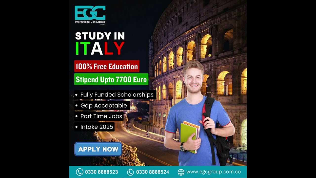 🇮🇹 Study in Italy with 100% Free Education & Stipends Up to €7700! | 2025 Intake Open! 🎓 