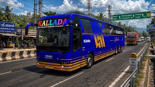Kallada Scania Multi Axle Coach 🔥 | Ultra Realistic Indian ETS2 Gameplay 🇮🇳 | Indian Highway Drive