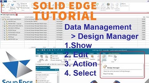 Solid Edge Design Manager Tutorial - How to Manage Files in Solid Edge
