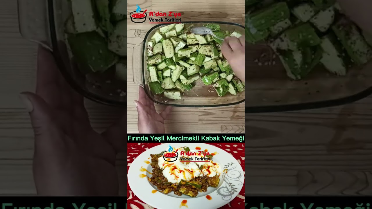 Fırında Yeşil Mercimekli Kabak Yemeği | #yemektarifi #short  #shorts  #yemektarifivideoları