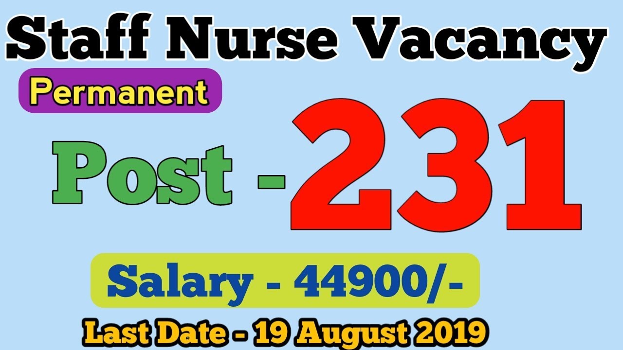 Nursing Officer Vacancy 2019 ( Permanent) || Again Open July Notification || You Can Apply Now