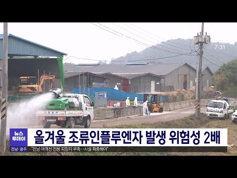 올겨울 조류인플루엔자 발생 위험성 2배[목포MBC 뉴스투데이]