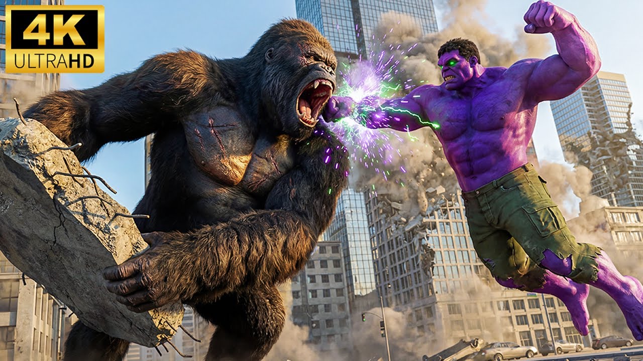 King Kong vs Purple Hulk | Battle Aboard the Military Cargo Plane | Epic Final Battle Compilation