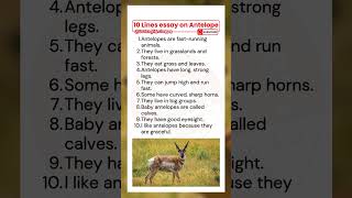 10 Line Essay on Antelope in English | 10 Lines on Antelope | Short Essay on Antelope