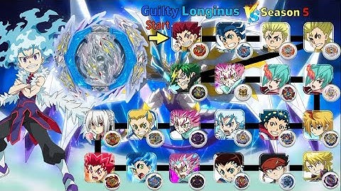 【Guilty Longinus VS ALL Sparking】 Marathon Battle Beyblade Burst DB | 베이블레이드 버스트 슈퍼킹 | ベイブレードバーストDB