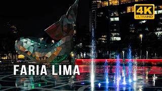 【4K】FARIA LIMA AT NIGHT | SÃO PAULO’S FINANCIAL DISTRICT AFTER DARK | WALKING TOUR