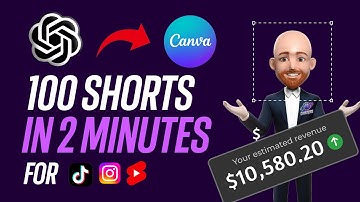 How to Bulk Create 100 YouTube Shorts in Minutes Using ChatGPT + Canva