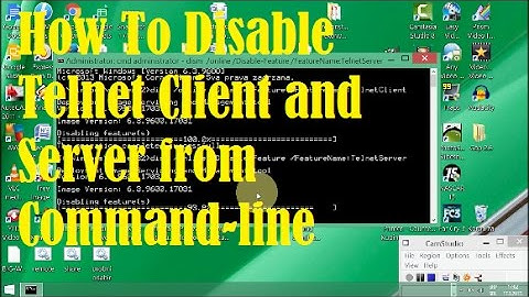 How To Disable Telnet Client and Server from Command-line