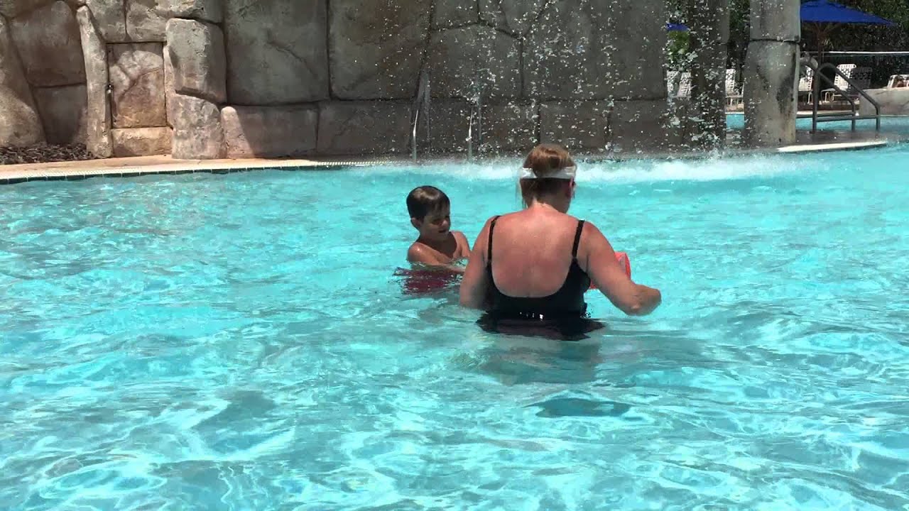 Fun at Fishhawk pool with Grandma - YouTube