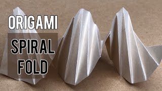 origami Spiral Fold آموزش اوریگامی چین مارپیچی