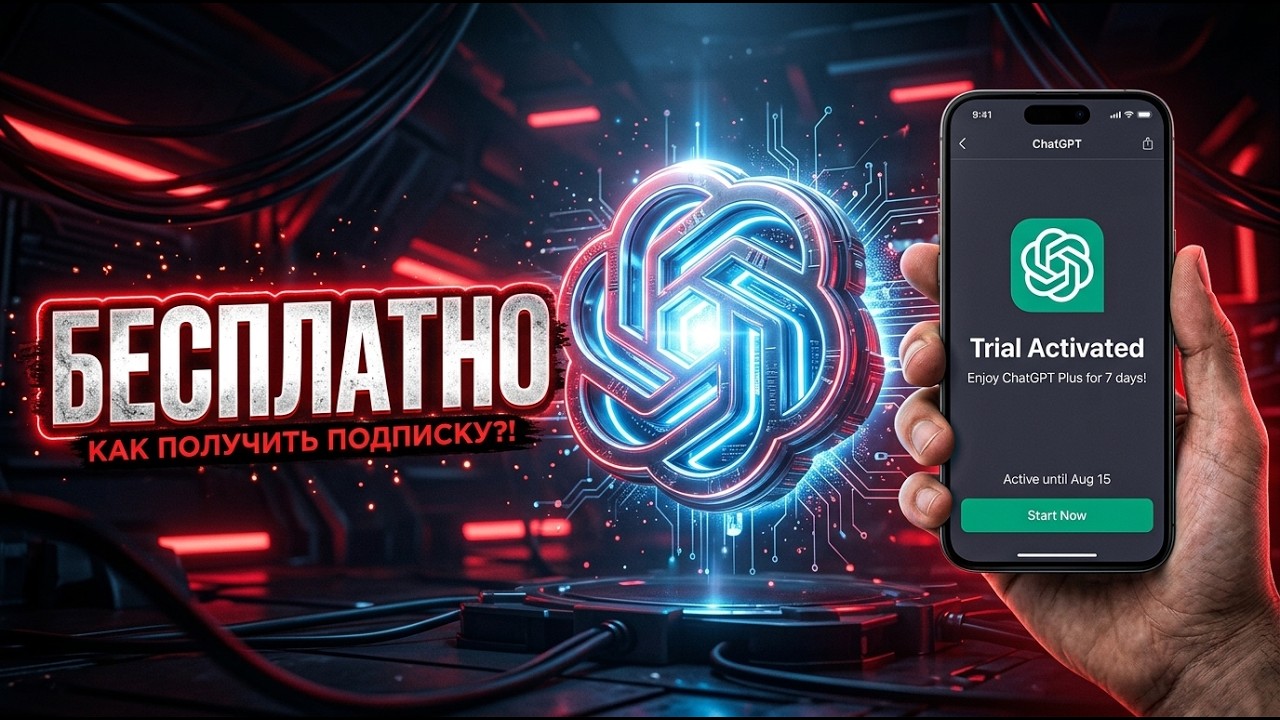 ChatGPT ПЛЮС БЕСПЛАТНО на 1 МЕСЯЦ? 😱 Как Получить Пробную Подписку