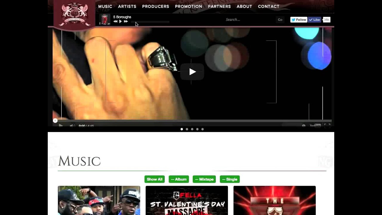Trackateering Music - Wordpress Record Label Website Design