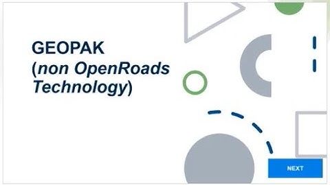 Migrating GEOPAK Data to OpenRoads Designer (1  GEOPAK Using non OpenRoads Technology) (SS2)