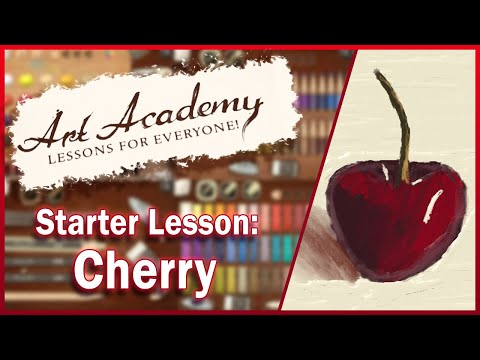 00 Starter Lesson: Cherry | Art Academy: Lessons for Everyone! | Gameplay | ASMR | Original Audio