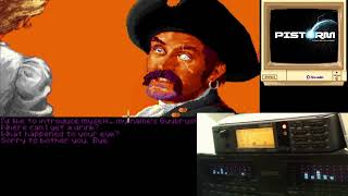 Amiga 500+ Pistorm Emu68 Playing ScummVM The Secret of Monkey Island (Talkie) with Roland SC-50 midi