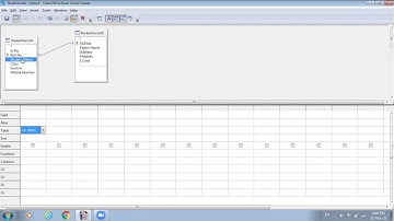 Creating Query Using Design View