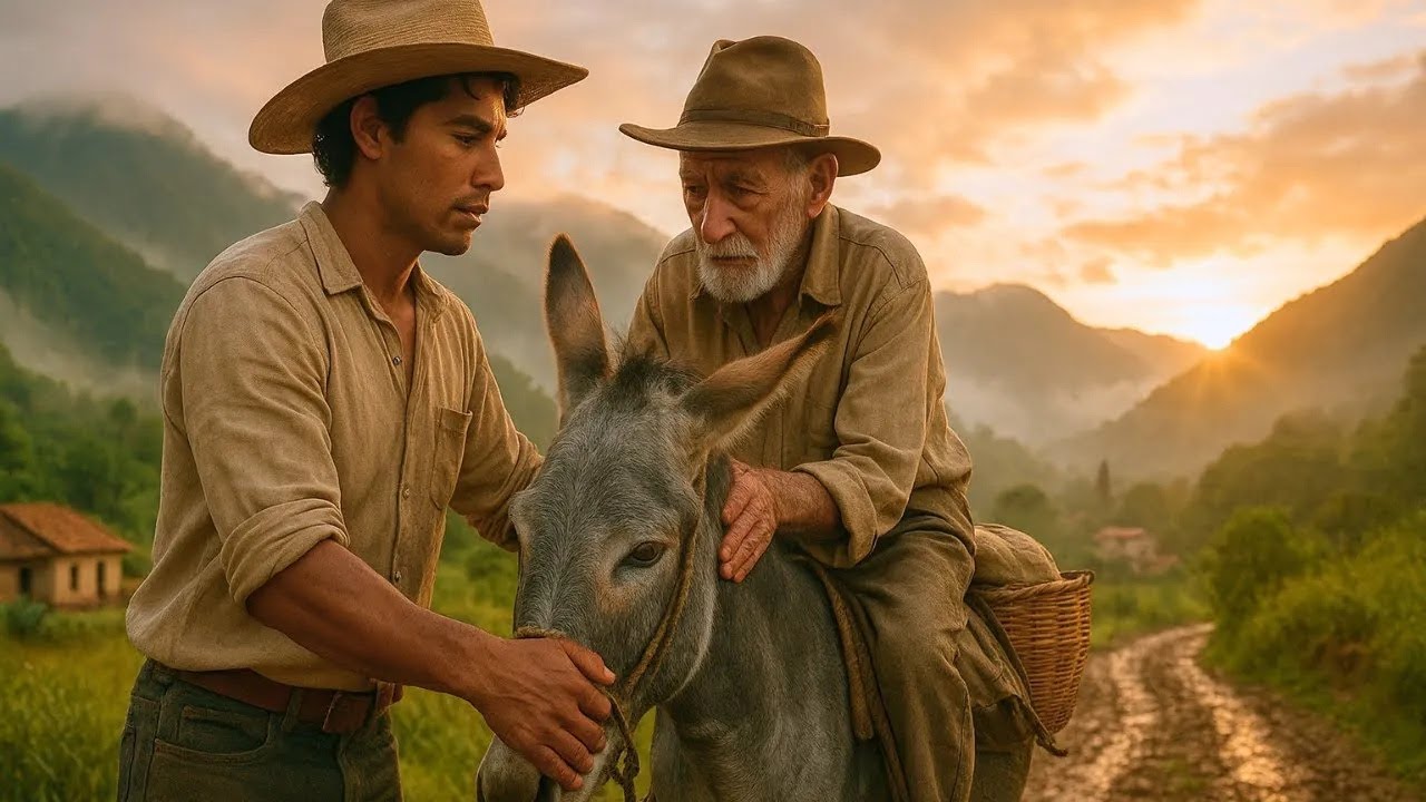 Joven del campo heredó un rancho inmenso… después de prestar su burro a un anciano enfermo
