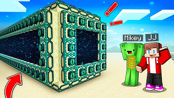 JJ And Mikey Found GIANT LONGEST ENDER PORTAL TUNNEL in Minecraft Maizen