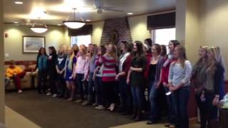 Kappa Delta and Alpha Delta Pi serenade Alpha Gamma Rho