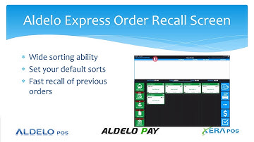 Aldelo Express Table Service and Bar Order Recall Screen