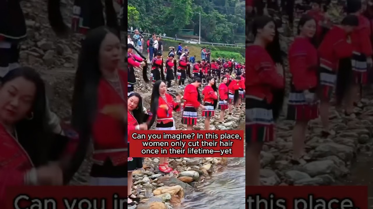 Can you imagine? Women here only have their hair cut once in their lifetime.