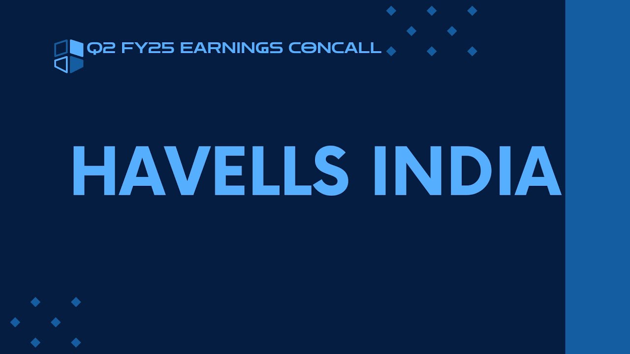 Havells India Q2 FY24-25 Earnings Conference Call - YouTube