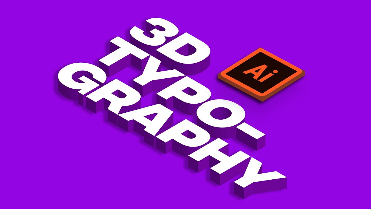 3D TYPOGRAPHY in Illustrator