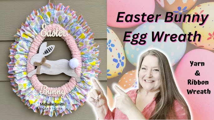 Greet All With A Happy Easter Egg Wreath Stand This Spring