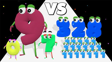 NUMBER RUN 3D .vs NUMBER RACE 3D ✦ ASMR Gameplay Android iOS • Math Games