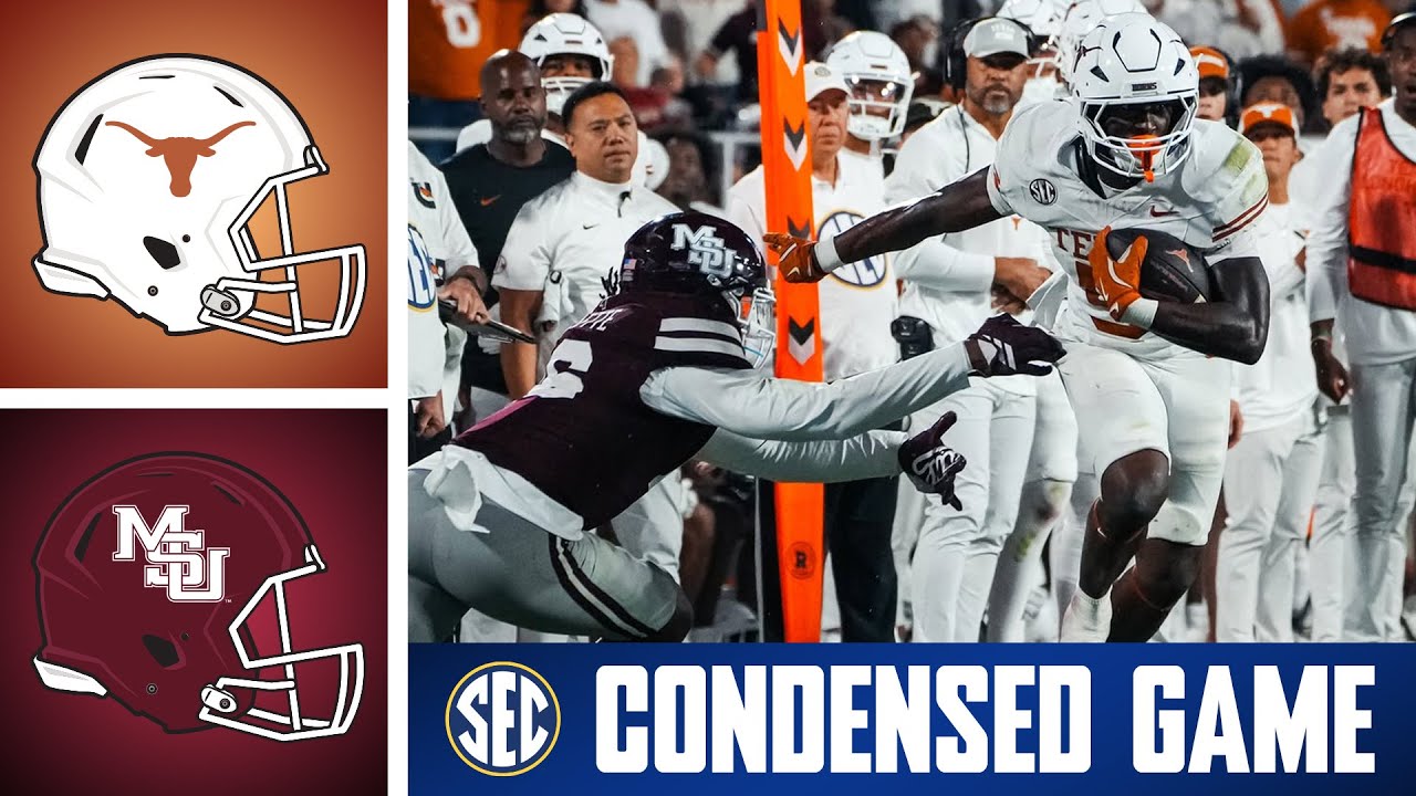 № 22 «Техас Лонгхорнс» против «Миссисипи Стэйт Бульдогс» | Сокращённая игра | Футбол SEC 2025