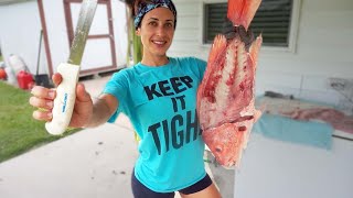 Cleaning RED SNAPPER + Vacuum Sealing!!