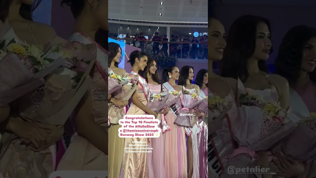 the TOP 10 Finalist in today's Miss Universe Philippines 2025 x  Hello Glow Runway Show.