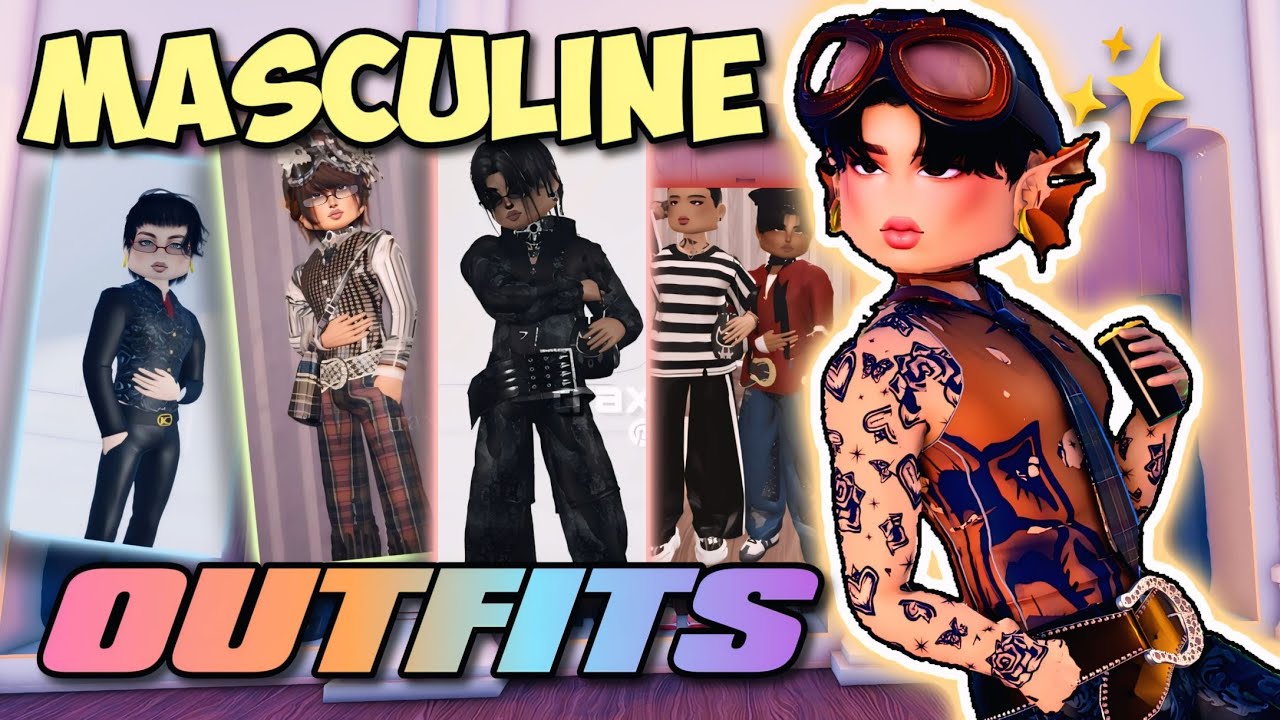 *EASY GUIDE* How to MAKE ACTUALLY GOOD *MASCULINE OUTFITS* in DRESS TO IMPRESS