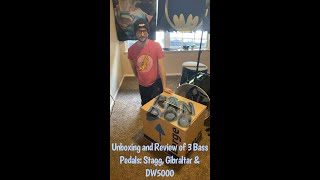 Unboxing and review of 3 bass pedals: Stagg, Gibraltar & DW5000