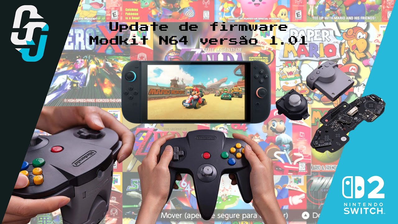Atualização de firmware: Controle 8bitdo Modkit N64 para Nintendo Switch 2!