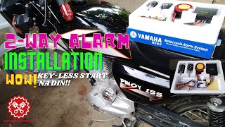 How to INSTALL 2 WAY ALARM on MOTOPOSH PINOY 155  From start to Finish