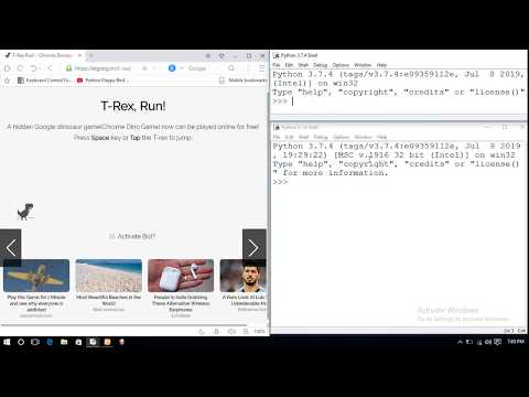How to make bot for google chrome dinosaur game using only pyautogui | Just 6 lines of code...