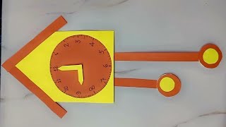 How to make Easy paper Clock Model// Clock Model For School Project #easydiy #shorts #viral