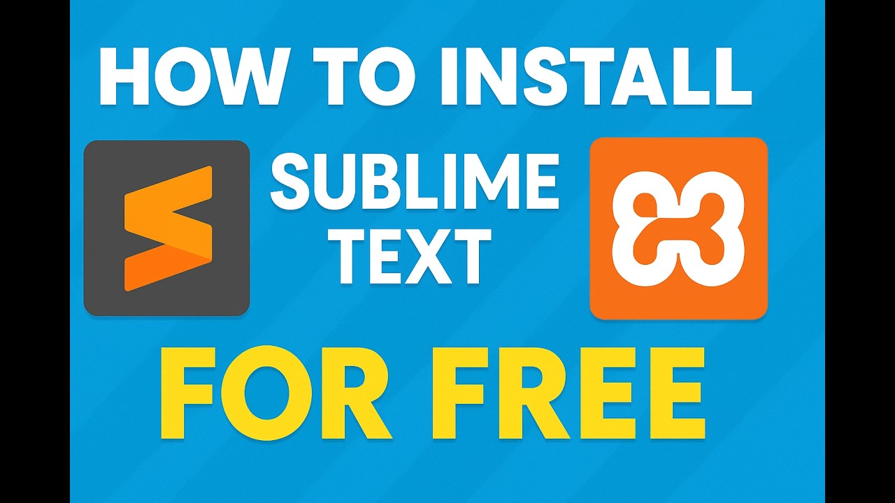 Install sublime Text and XAMPP for free - Lesson 2 - YouTube