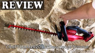 CRAFTSMAN V20 Cordless Hedge Trimmer - Unboxing & Testing