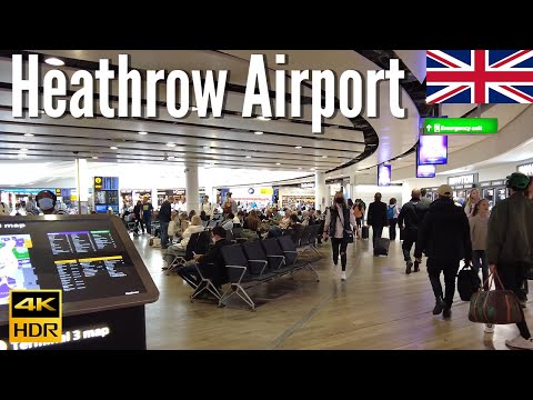 London, المملكة المتحدة | مطار - Heathrow | جولة في المطار 4K