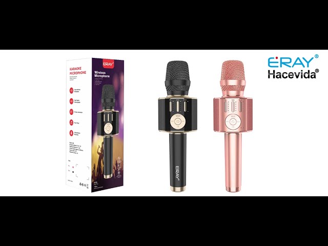 ERAY Microphone Karaoke Bluetooth with Built-in Double Speaker