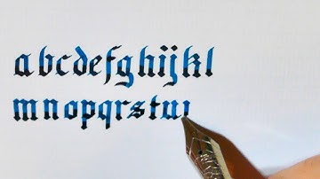 How to write Gothic with a fountain pen - Lowercase Alphabet - Handwriting Practice