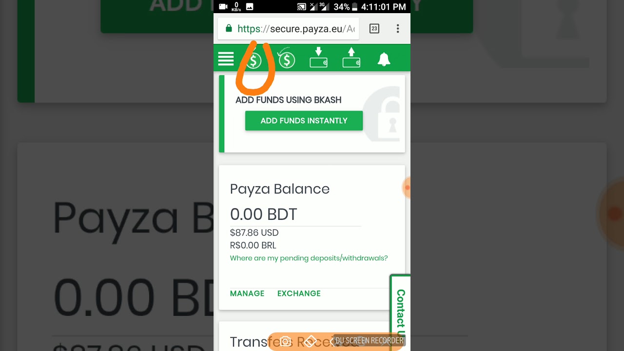 Payza dollar send korar neom