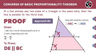 Alternate Proof: Converse of Basic Proportionality Theorem | Class 10 CBSE NCERT | BPT Theorem