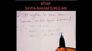 . .. Sayfalık Kitabı Numaralandırmak Için Kaç Rakam Kullanılır?Tarzındaki Sorular?