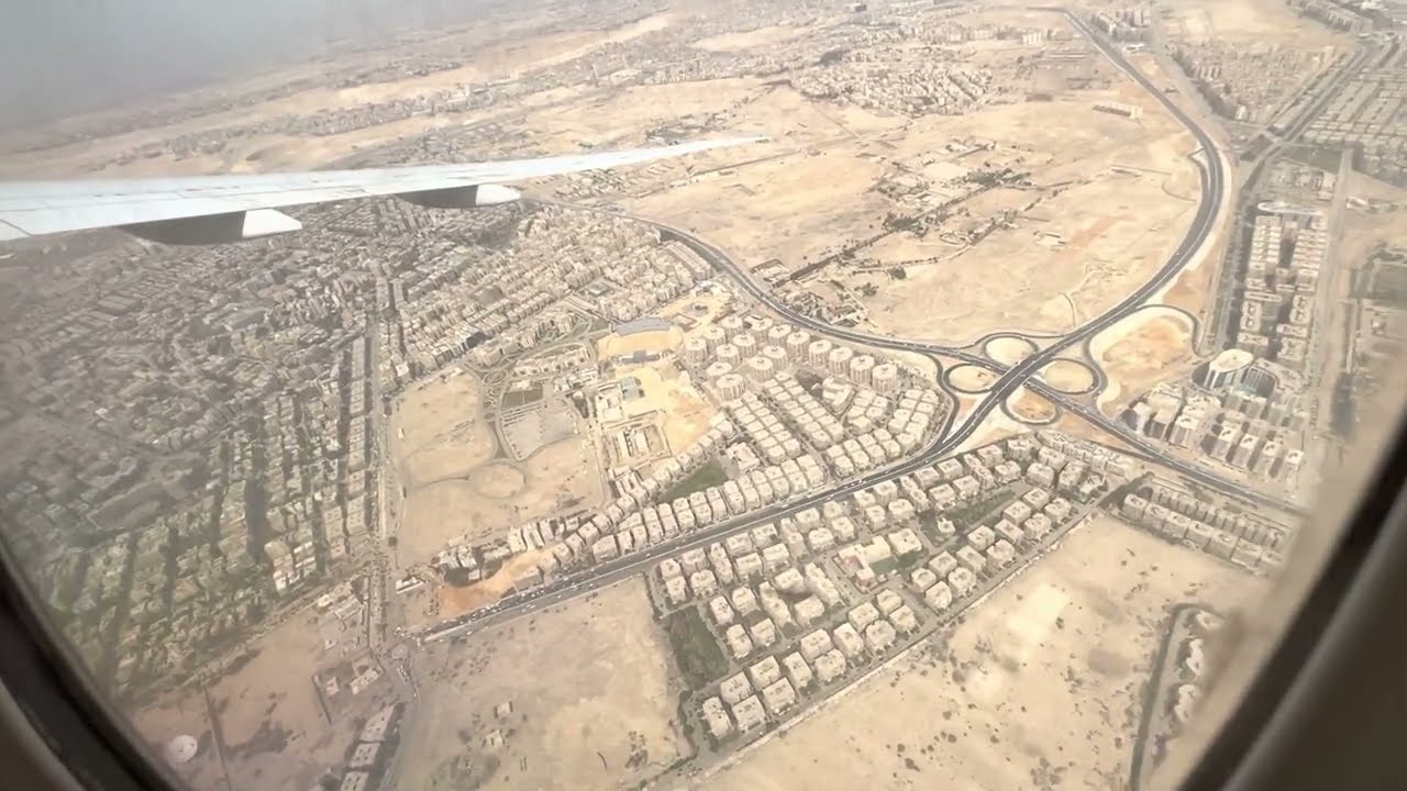 Emirates' B777-200LR Landing at Cairo International Airport
